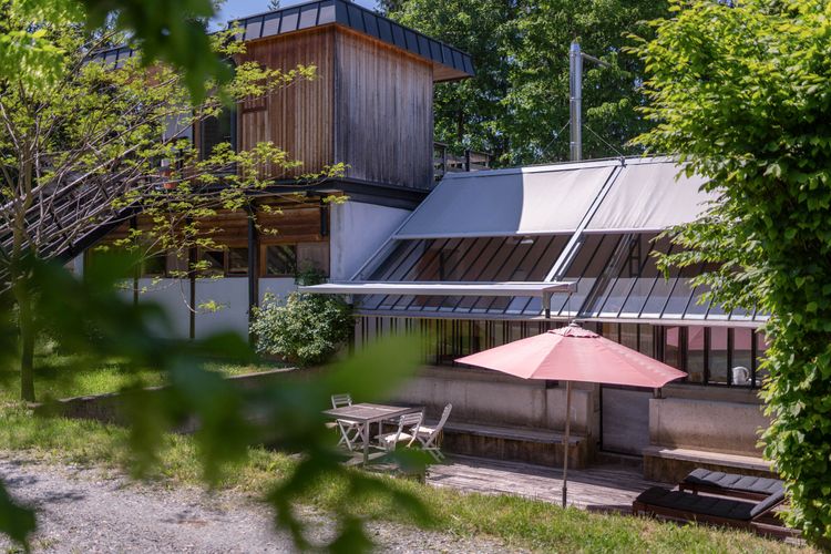 Altes Gewächshaus am Spie­gelsee